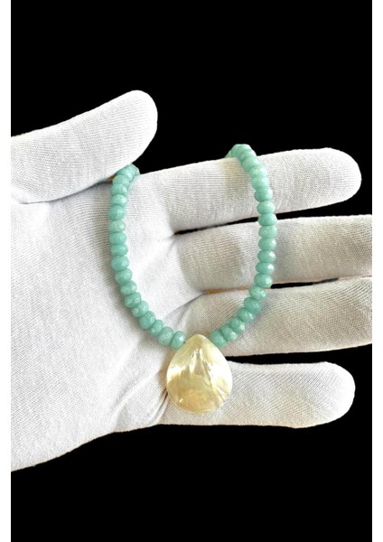 Amazonit & Doğaltaşlı 925 Ayar Gümüş Malzemeli Kadın Kolye indirimleri