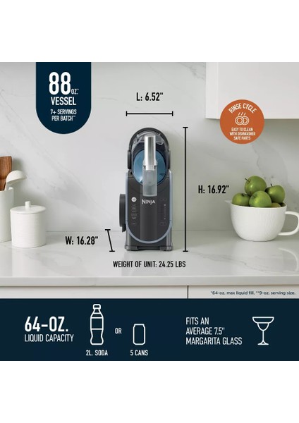 Slush ve Frozen Içecek Makinesi – 2,5l Kapasiteli, Milkshake & Frozen Juice Hazırlama, Sessiz Kompresörlü