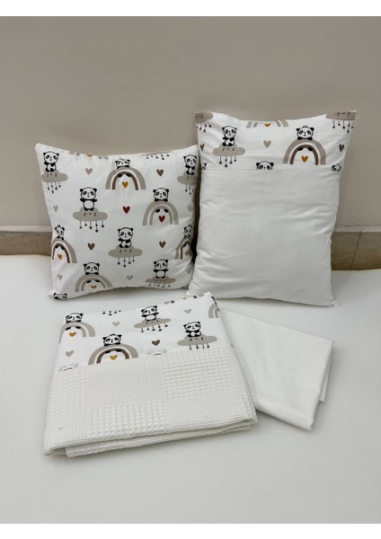 Krem , Çocuk Çok Amaçlı Poplin ,pikeli ve Ponponlu Nevresim Takımı 6'lı Set fiyatları