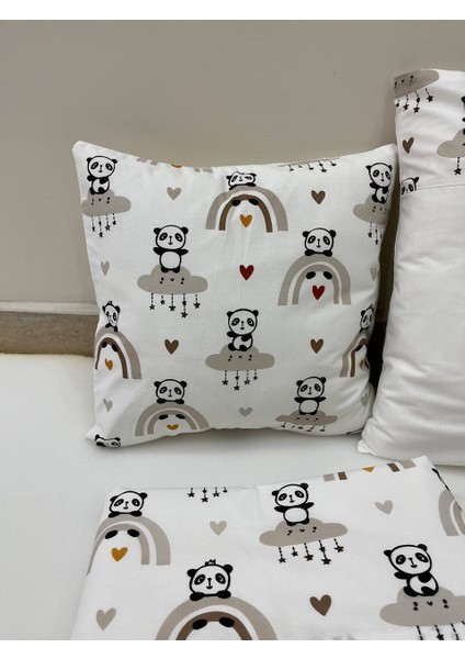 Krem , Çocuk Çok Amaçlı Poplin ,pikeli ve Ponponlu Nevresim Takımı 6'lı Set modelleri