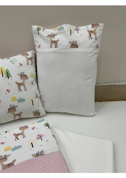 Busebabyhome Pembe , Çocuk Çok Amaçlı Poplin ,pikeli ve Ponponlu Nevresim Takımı 6'lı Set indirimleri