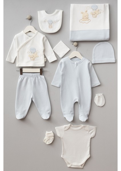 My Baby Kumsal % 100 Coton 10 Lu Hastane Çıkışı Yeni Sevimli Balonlu Tavşan Desenli 10110