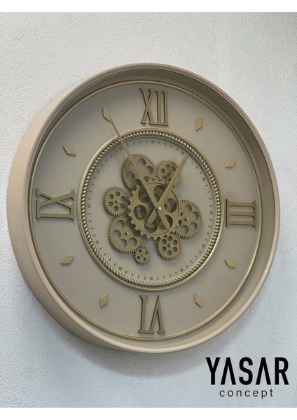 Diale Metal Çarklı Duvar Saati 55 cm modelleri