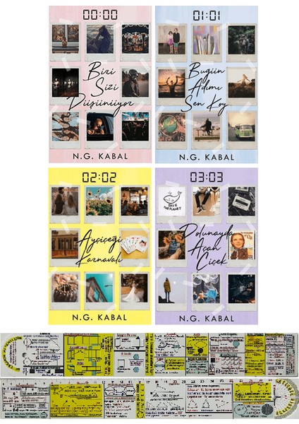 Gençlik Serüveni 4 Kitap Set N. G. Kabal / 00:00 - 01:01 - 02:02 - 03:03 + Mat. Öğreten Cetvel