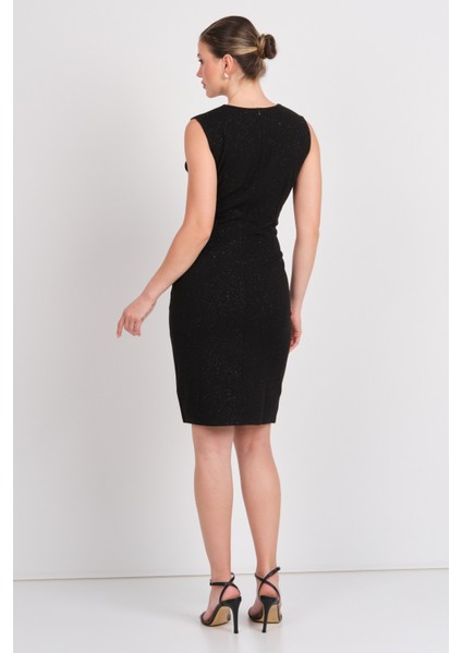 Kadın Taş Işlemeli Simli Kolsuz Elbise 5942 Siyah fırsatları