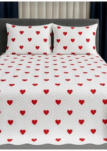 Ultrasonic Kapitone Yatak Örtüsü Takımı, Tek Kişilik | Beyaz Renk, Şık ve Hafif Tasarım, 2 Parça Set