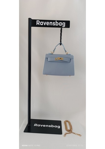 Kilit Detaylı Lüks El ve Omuz Kadın Çanta