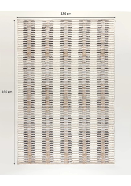 Melisse Halı - Bej/Koyu Gri - 120x180 cm fırsatları