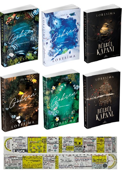 Loresima 6 Kitap Set / Gökçen 1-2-3-4 - Bülbül Kapanı 1-2 + Mat. Öğreten Cetvel