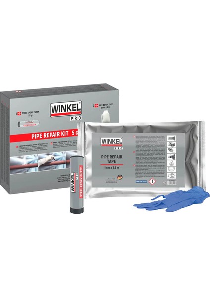 Pro Epoksi Boru Tamir Kiti – Sıhhi Tesisat Su Kaçakları ve Çatlak Borularda Hızlı Onarım 5cm x 3,5m