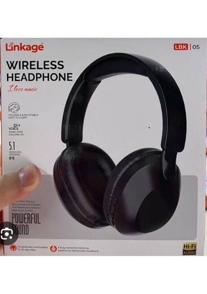 LKB05 Siyah Kablosuz 5.3 Bluetooth Uyumlu Kablosuz Kulaklık Ios Android Uyumlu