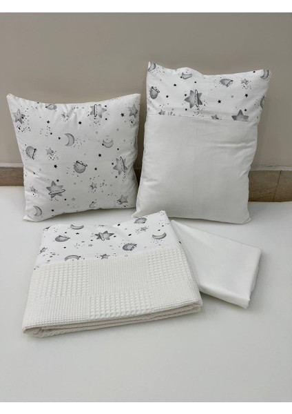 Krem Çocuk Çok Amaçlı Poplin , pikeli ve Ponponlu Nevresim Takımı 6'lı Set fiyatları