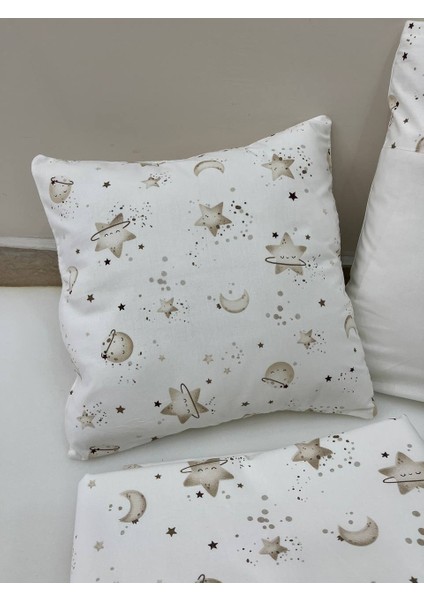 Krem Çocuk Çok Amaçlı Poplin , pikeli ve Ponponlu Nevresim Takımı 6'lı Set fırsatları