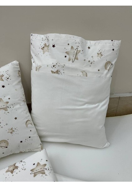 Krem Çocuk Çok Amaçlı Poplin , pikeli ve Ponponlu Nevresim Takımı 6'lı Set indirimleri