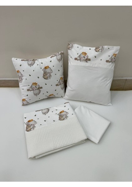 Krem Çocuk Çok Amaçlı Poplin , pikeli ve Ponponlu Nevresim Takımı 6'lı Set fiyatları