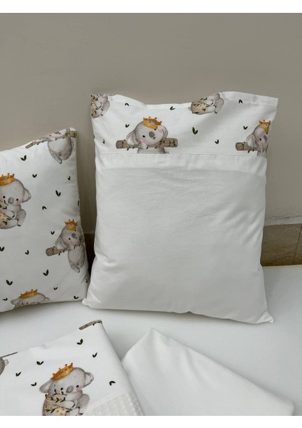 Krem Çocuk Çok Amaçlı Poplin , pikeli ve Ponponlu Nevresim Takımı 6'lı Set indirimleri