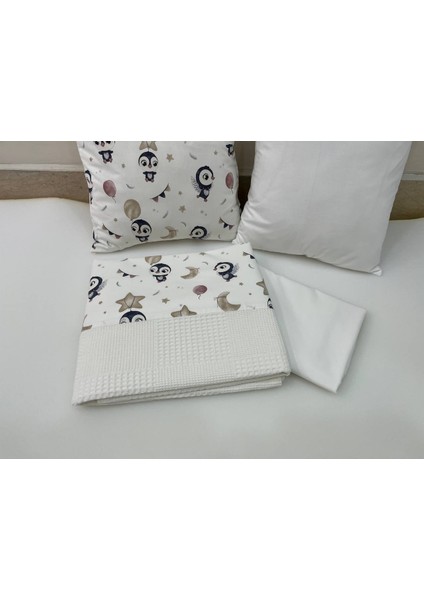 Krem Çocuk Çok Amaçlı Poplin , pikeli ve Ponponlu Nevresim Takımı 6'lı Set modelleri