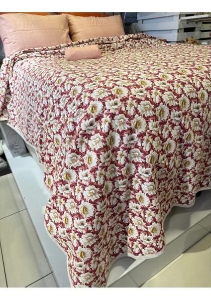 Çiçek Desenli Tek Kişilik Pike – 160X240 cm | Zarif, Ferah ve Konforlu Seçim