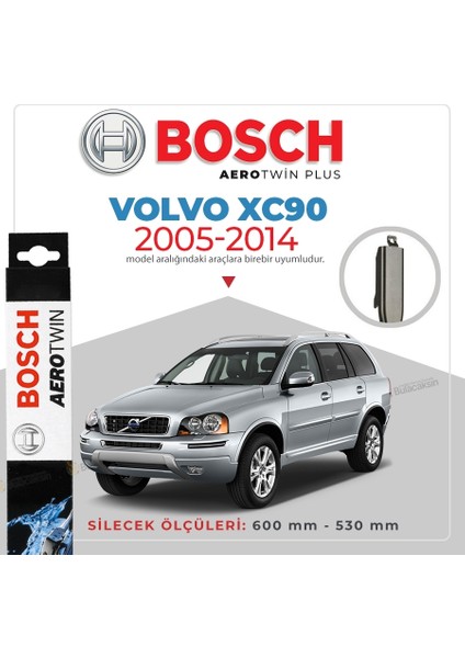 Bosch Aerotwin Muz Silecek Takımı Volvo XC90 2005-2014 ile Uyumlu