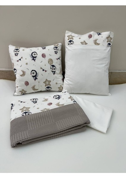 Kahverengi Çocuk Çok Amaçlı Poplin , pikeli ve Ponponlu Nevresim Takımı 6'lı Set fiyatları