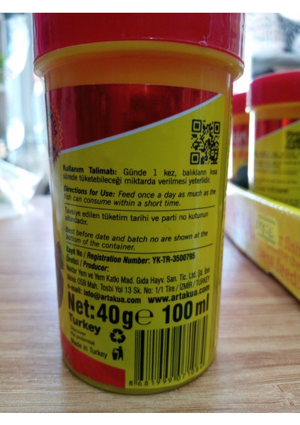 Discus Red Etçil Balık Yemi 40 Gram 3 Paket fiyatları