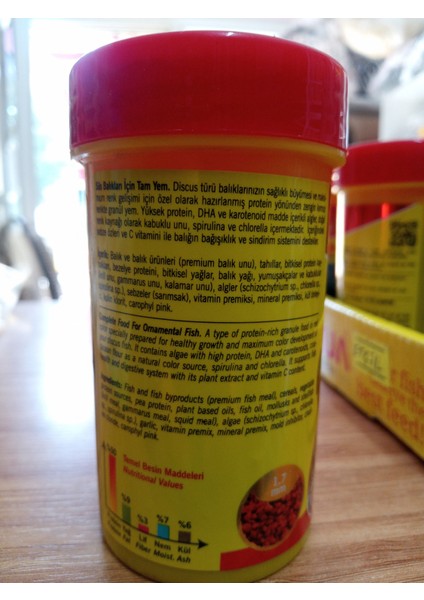 Discus Red Etçil Balık Yemi 40 Gram 3 Paket modelleri