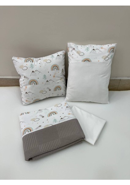 Kahverengi Çocuk Çok Amaçlı Poplin , pikeli ve Ponponlu Nevresim Takımı 6'lı Set fiyatları