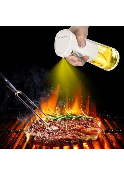 240ML Yağ Zeytinyağı Püskürtücü, Airfryer Sprey Şişesi, Cam Yağ Spreyi, Hava Fritözü Için Yağlık, Barbekü, Salata, Pişirme, Izgara Mutfak Aletleri, Yağdanlık (Beyaz) modelleri