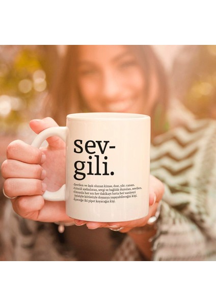 Kelime Anlamlı Hediyelik Kupa Bardak