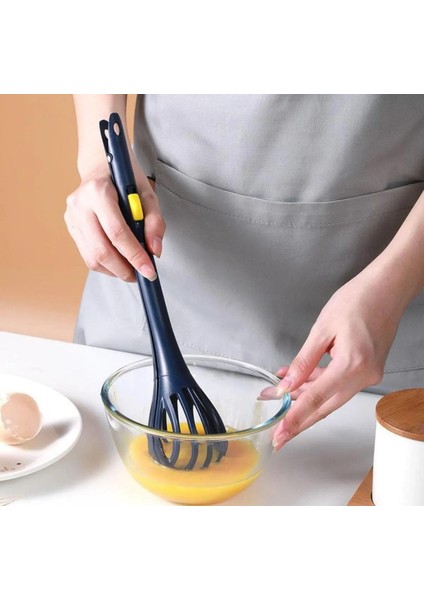 2'si 1 Arada Sihirli Çırpıcı ve Makarna Maşası Pratik Yumurta Sos Krema Karıştırıcı