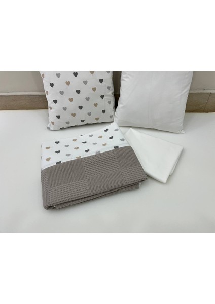 Kahverengi Çocuk Çok Amaçlı Poplin , pikeli ve Ponponlu Nevresim Takımı 6'lı Set modelleri