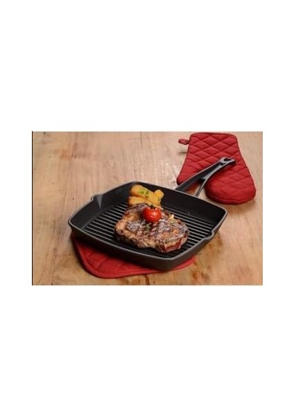 Döküm Izgara Tava, Metal Kulplu, 26X26 cm fiyatları