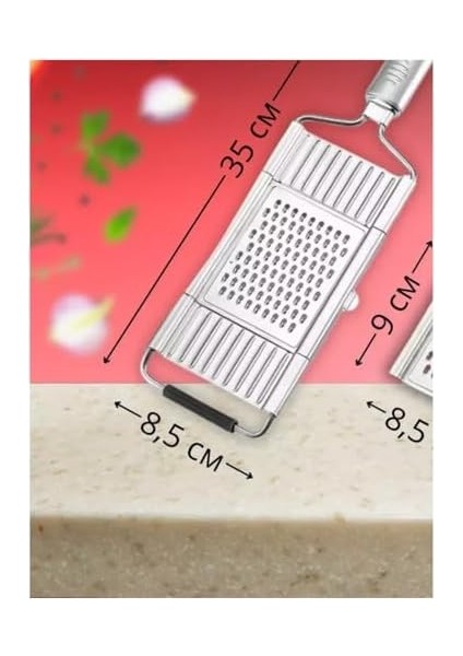 Farklı Bıçaklı Paslanmaz Çelik Rende - Çoklu Dilimleyici ve Doğrayıcı, Pratik Tak-Çıkar Özelliği ile Lahana, Patates, Salatalık ve Havuç Sebze Dilimleyici fiyatları