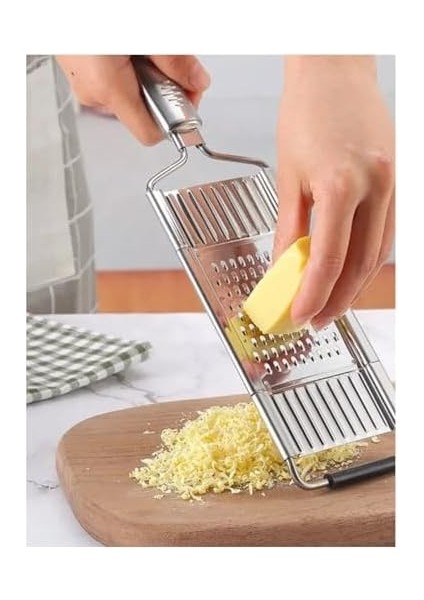 Farklı Bıçaklı Paslanmaz Çelik Rende - Çoklu Dilimleyici ve Doğrayıcı, Pratik Tak-Çıkar Özelliği ile Lahana, Patates, Salatalık ve Havuç Sebze Dilimleyici modelleri