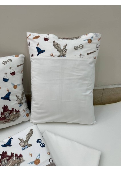 Kahverengi Harry Potter Temalı Çocuk Çok Amaçlı Poplin , pikeli ve Ponponlu Nevresim Takımı 6'lı Set indirimleri