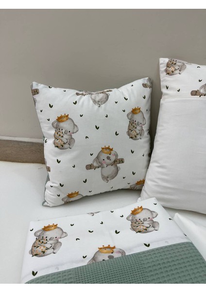 Yeşil Çocuk Çok Amaçlı Poplin , pikeli ve Ponponlu Nevresim Takımı 6'lı Set fırsatları