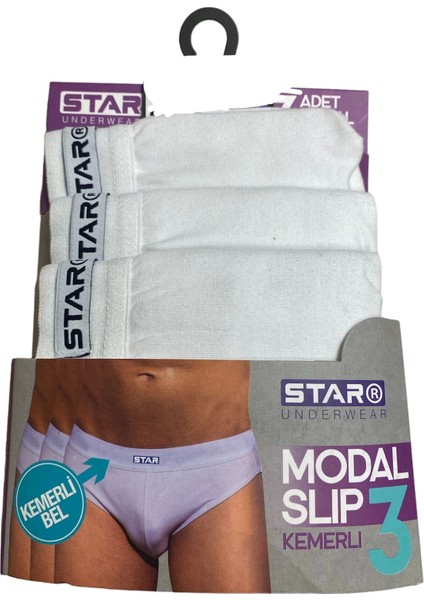 Star 109 Erkek 3'lü Modal Slip