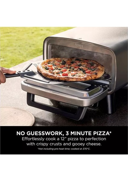 Artisan 4'ü 1 Arada Elektrikli Outdoor Pizza Fırını ve Airfryer - 370°C, 30 cm Pizzalar, Pizzataşı, Tepsi ve Sepetli - Gri fırsatları