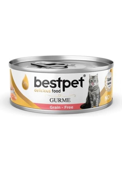 Gurme Jöle Içinde Somonlu Tahılsız Kısırlaştırılmış Kedi Konservesi 85 gr