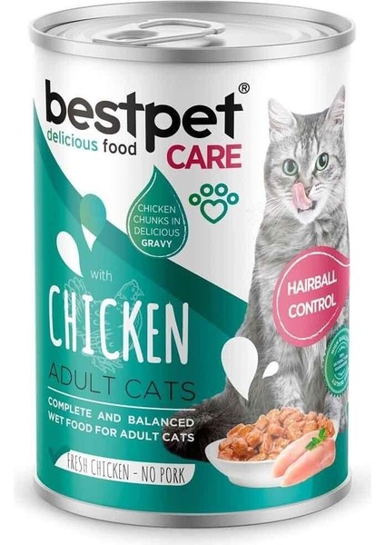 Kedi Konservesi Tavuklu Hairball 400 gr
