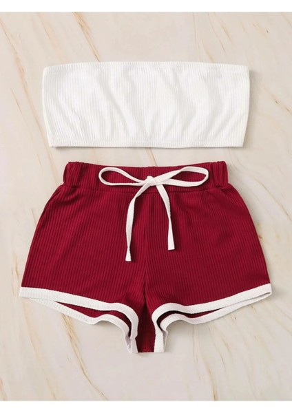 Baby Girl Bordo Şort Takımı fırsatları