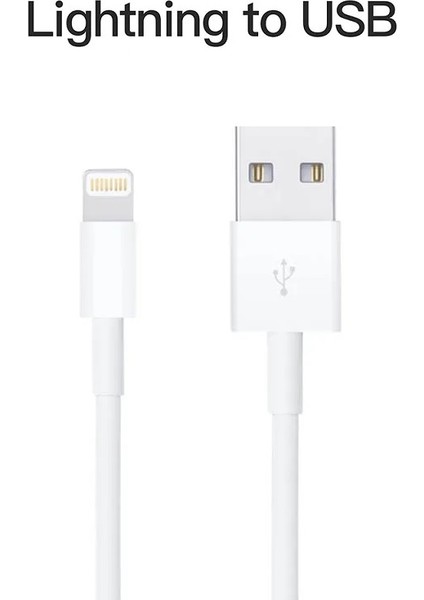 iPhone Uyumlu Şarj Aleti Kablosu 1m Lightning USB Kablosu