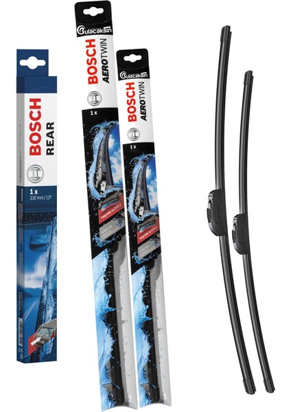 Bosch Aerotwin Ön Arka Silecek Seti Hyundai I30 2012-2016 ile Uyumlu
