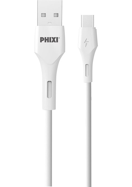 Phixi QCH243T Force Akım Korumalı 3.0A Type-C USB Kablolu Şarj Cihazı