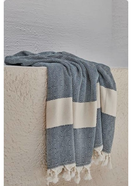 Unisex Siyah Elmas Peştemal Havlu – Şık ve Pratik Kullanım, %100 Pamuk, (90 x 150 Cm)