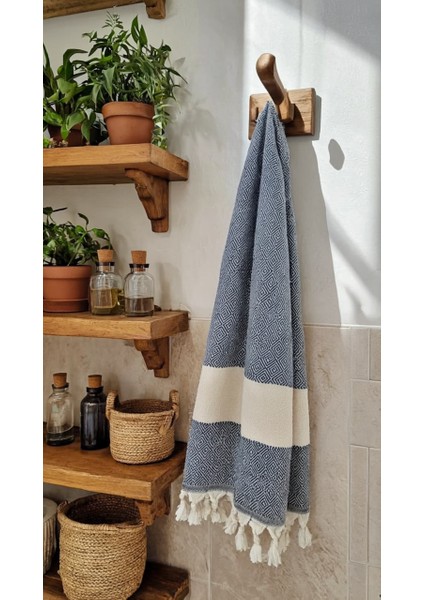 Unisex Siyah Elmas Peştemal Havlu – Şık ve Pratik Kullanım, %100 Pamuk, (90 x 150 Cm) fiyatları