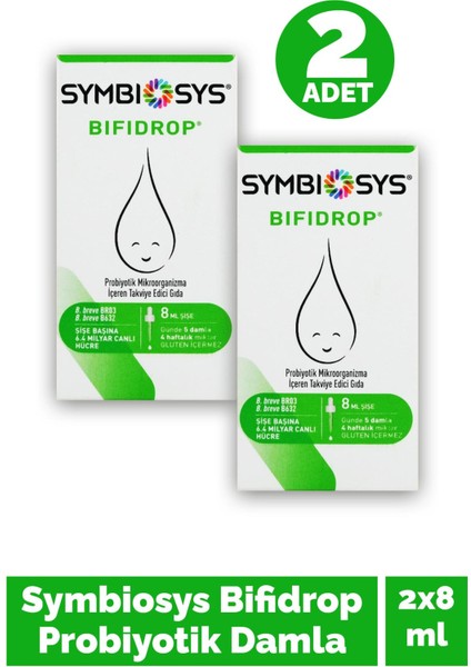 Symbiosys Bifidrop Probiyotik Damla 8 ml 2 Adet
