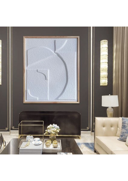 3D Duvar Sanatı Soyut Resim - Ev veya Ofis Dekoru için Modern Dokulu Sanat Eseri100X120-KIRIK BEYAZT3D5-54101 fiyatları