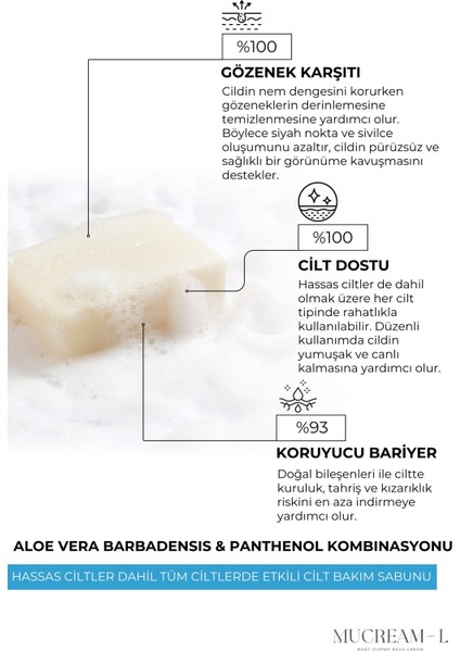 Mucream L Cilt Bakım Sabunu 100GR modelleri
