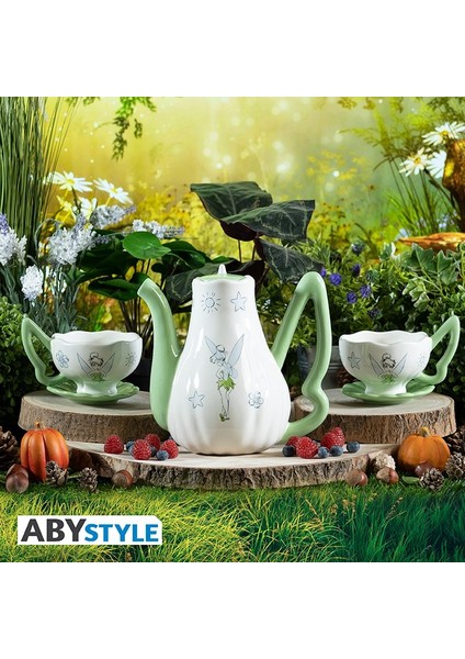 Abystyle - Dısney - Teapot - With Tinkerbell Cups Set - Çay Seti - ABYTAB077